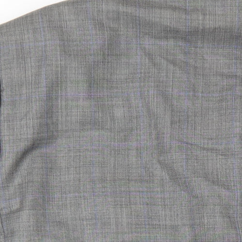 Revenge Mens Grey Plaid Wool Jacket Blazer Size 48 Regular