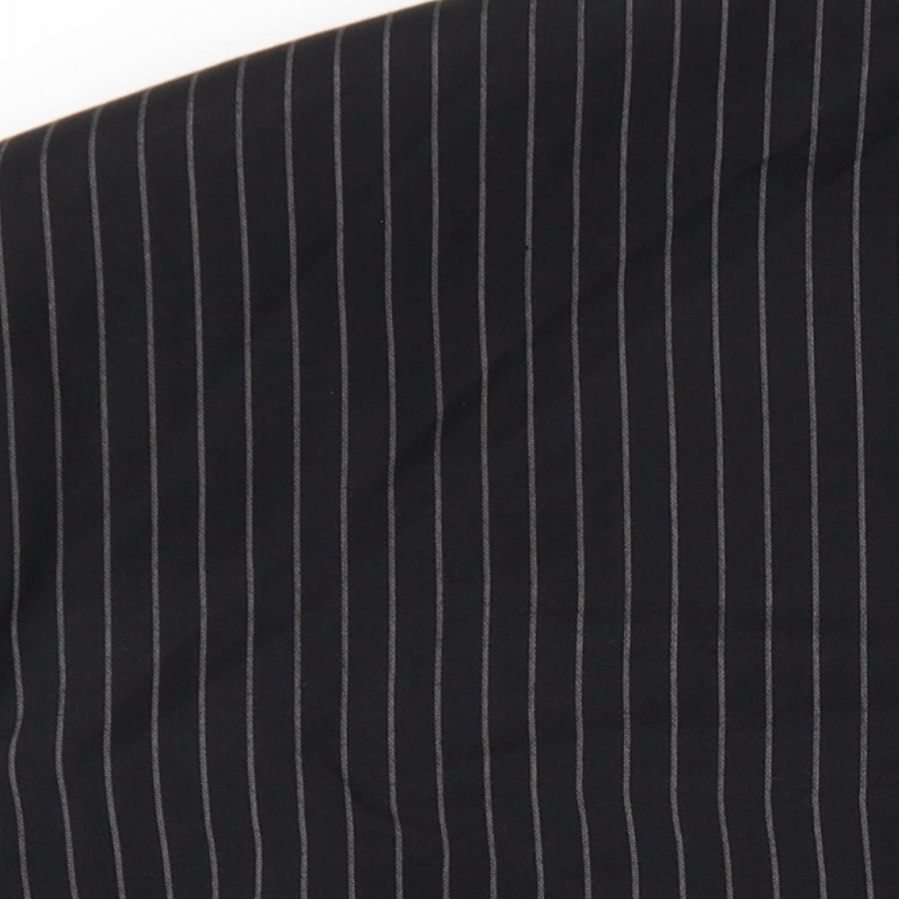 Di Caprio Mens Black Striped Polyester Jacket Blazer Size 54 Regular