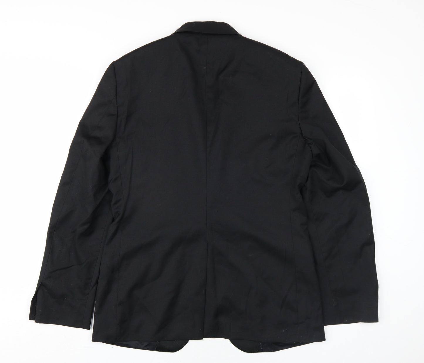 Henderson Mens Black Polyester Jacket Blazer Size 38 Regular