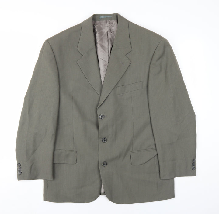 Lino Vierra Mens Grey Wool Jacket Suit Size 42 Regular