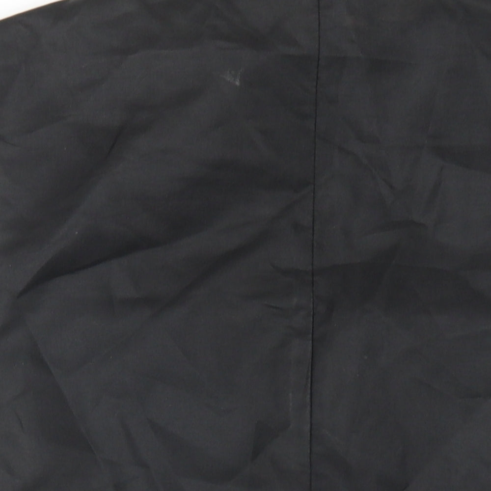 Youngs Mens Black Geometric Polyester Jacket Suit Waistcoat Size M Regular