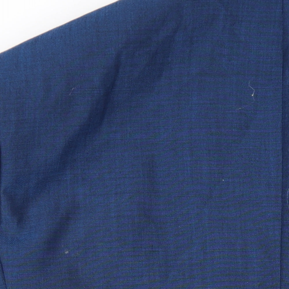 Moss Bros Mens Blue Wool Jacket Blazer Size 40 Regular