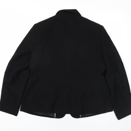 Berkertex Womens Black Polyester Jacket Blazer Size 14