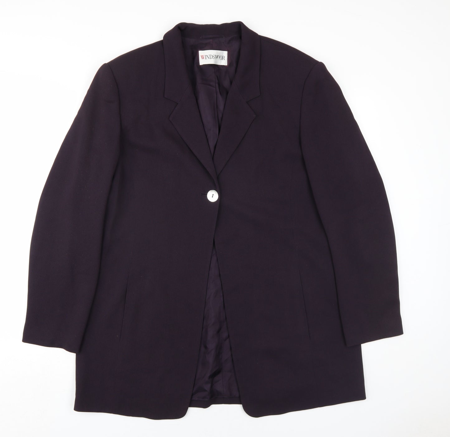 Windsmoor Womens Purple Jacket Blazer Size 16 Button