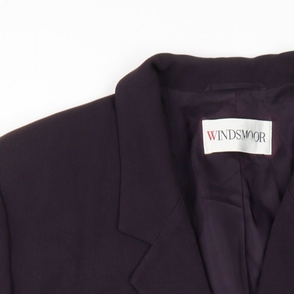 Windsmoor Womens Purple Jacket Blazer Size 16 Button