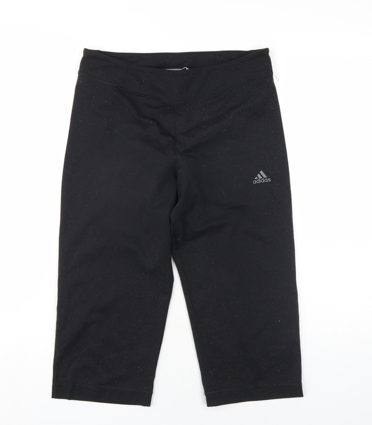 adidas Womens Black Cotton Capri Leggings Size 16 L20 in Regular Pullover