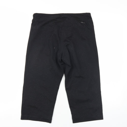 adidas Womens Black Cotton Capri Leggings Size 16 L20 in Regular Pullover