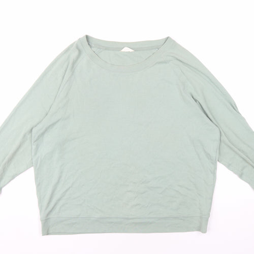 Hush Womens Green Cotton Pullover Sweatshirt Size M Pullover