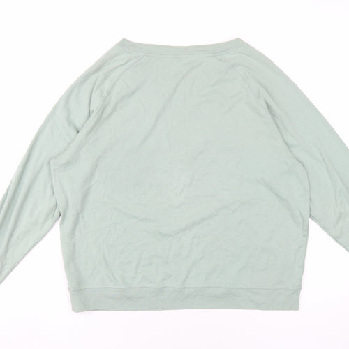 Hush Womens Green Cotton Pullover Sweatshirt Size M Pullover