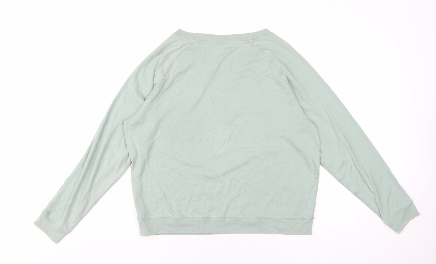 Hush Womens Green Cotton Pullover Sweatshirt Size M Pullover