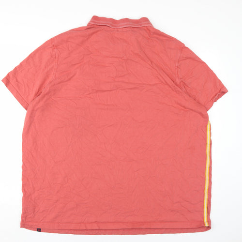 Joe Browns Mens Orange Cotton Polo Size 3XL Collared Button