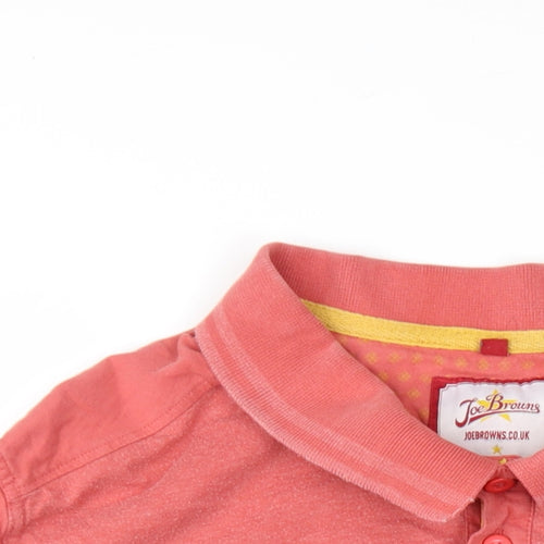 Joe Browns Mens Orange Cotton Polo Size 3XL Collared Button