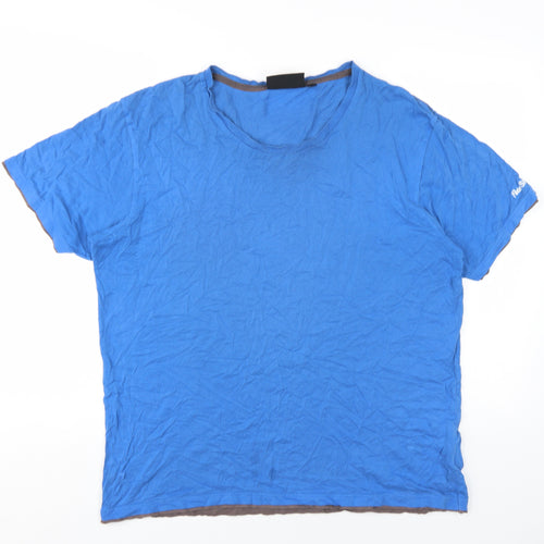 Peter Storm Mens Blue Cotton T-Shirt Size XL Round Neck