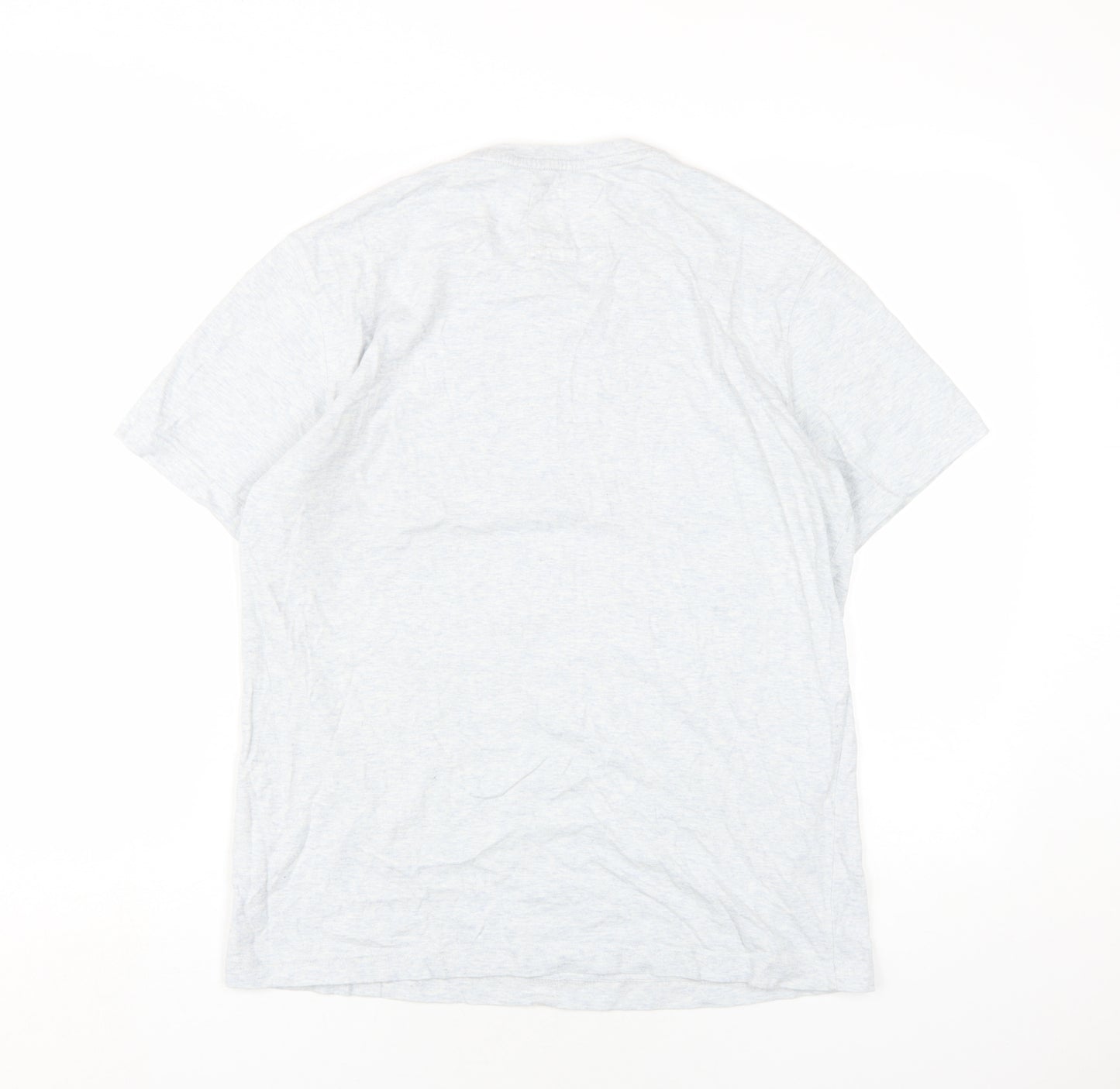 Crew Clothing Mens Grey Cotton T-Shirt Size M Round Neck
