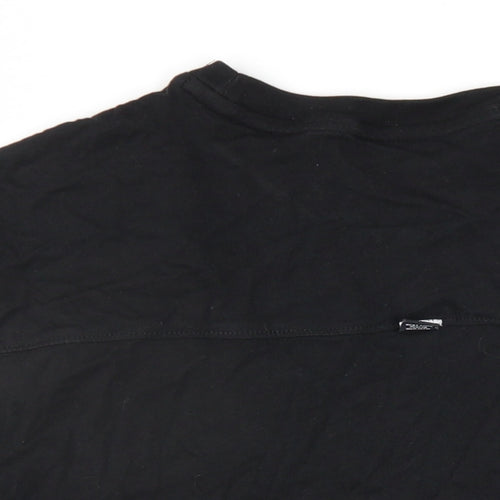 PUMA Boys Black Cotton Basic T-Shirt Size 13-14 Years Round Neck Pullover