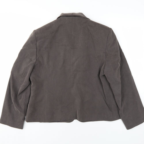 Minuet Womens Grey Jacket Blazer Size 16 Button