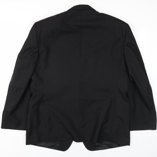 Horne Brothers Mens Black Wool Jacket Blazer Size 44 Regular