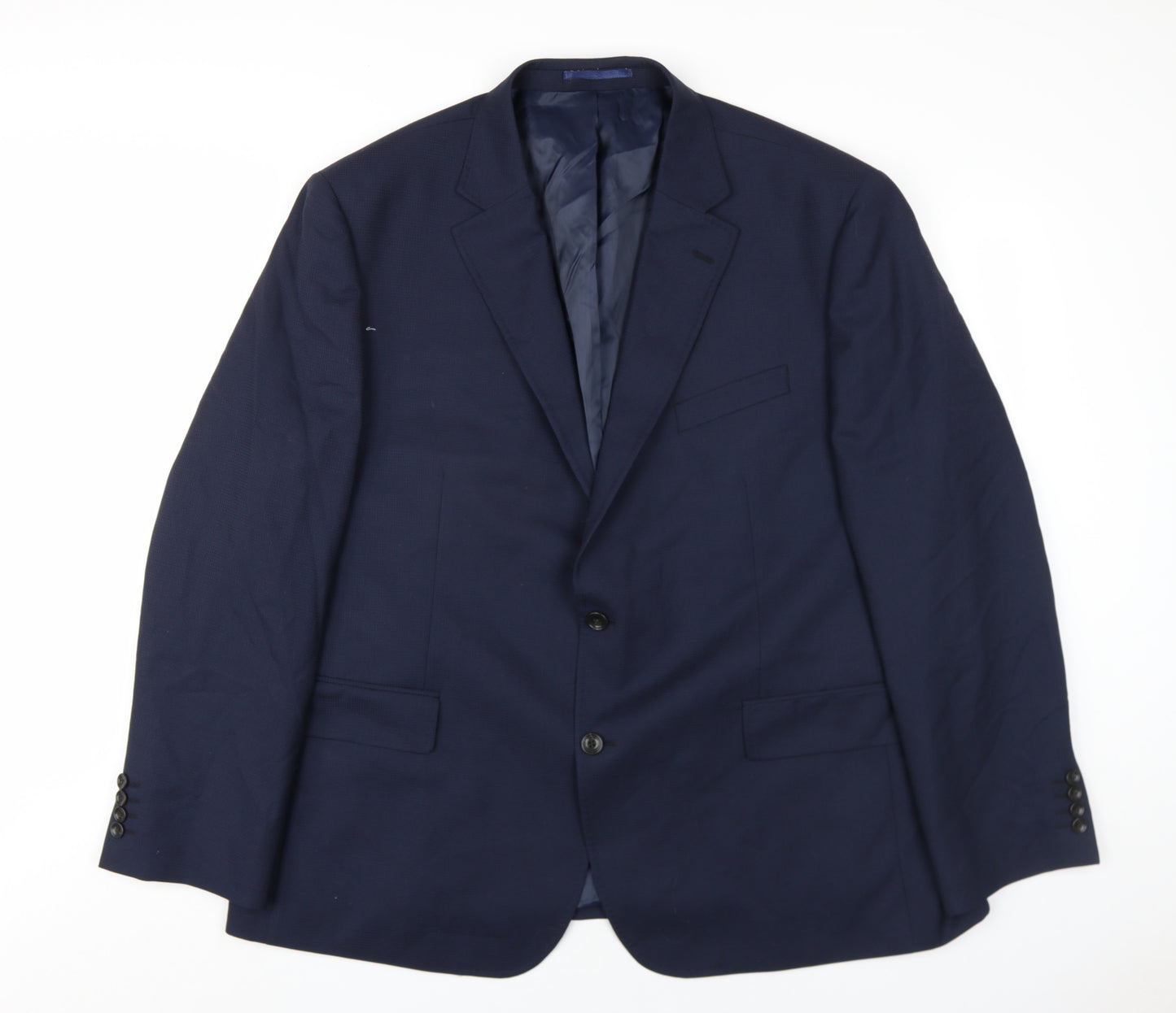 Charles Tyrwhitt Mens Blue Wool Jacket Blazer Size 48 Regular