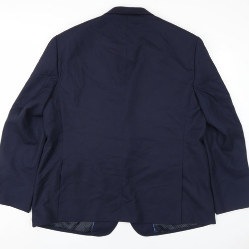 Charles Tyrwhitt Mens Blue Wool Jacket Blazer Size 48 Regular