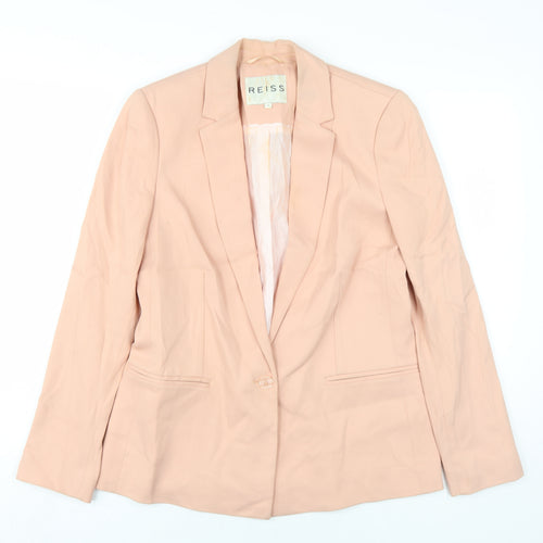 Reiss Womens Pink Acetate Jacket Blazer Size S
