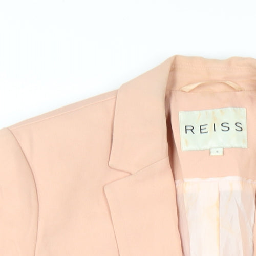 Reiss Womens Pink Acetate Jacket Blazer Size S