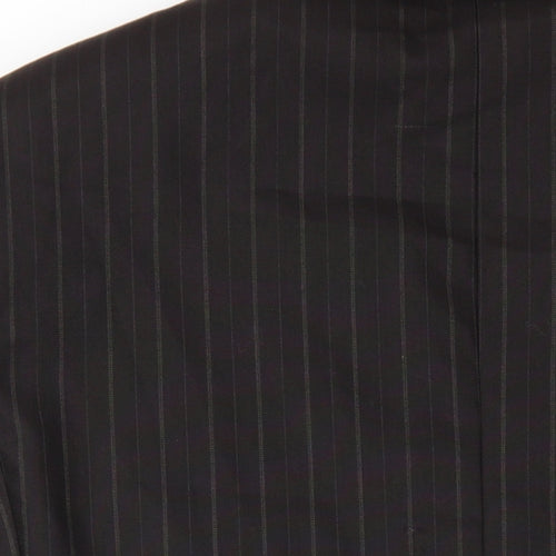 Beaumont Carr Mens Black Striped Wool Jacket Blazer Size 38 Regular