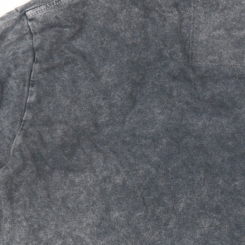 Superdry Mens Grey Cotton T-Shirt Size S Round Neck