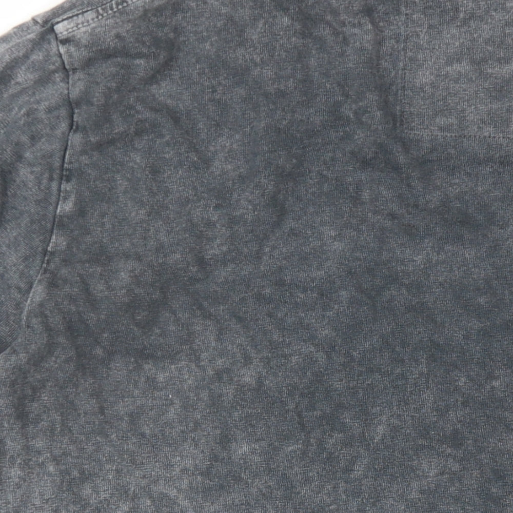Superdry Mens Grey Cotton T-Shirt Size S Round Neck