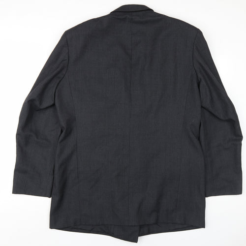 Marks and Spencer Mens Grey Wool Jacket Blazer Size 44 Regular
