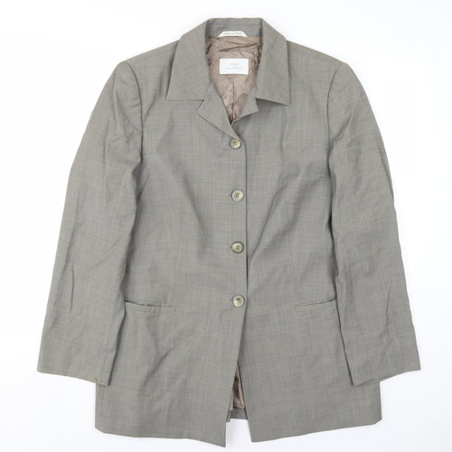 Marks and Spencer Womens Grey Wool Jacket Blazer Size 16