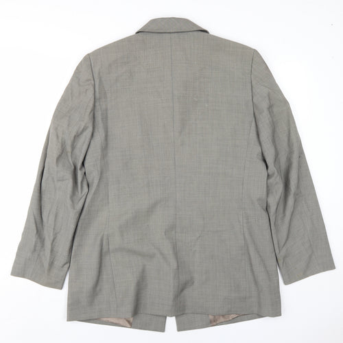Marks and Spencer Womens Grey Wool Jacket Blazer Size 16