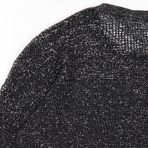 Sisley Womens Black Round Neck Polyester Pullover Jumper Size S