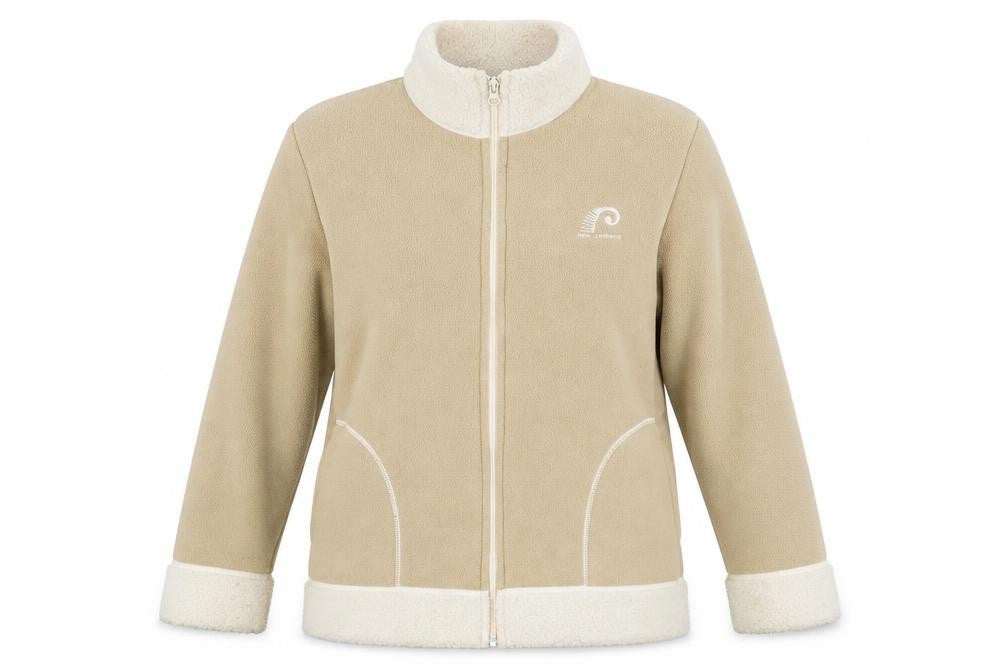 Front view of New Zeeland women’s beige jacket, size XL, zip