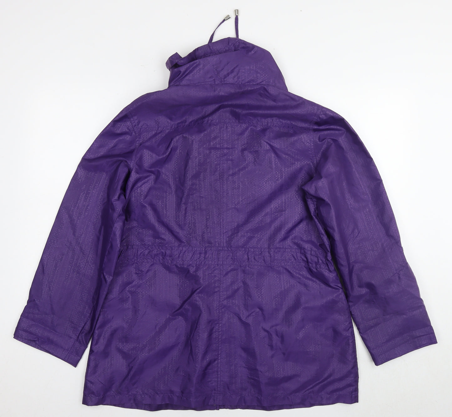 EWM Womens Purple Rain Coat Jacket Size 12 Zip