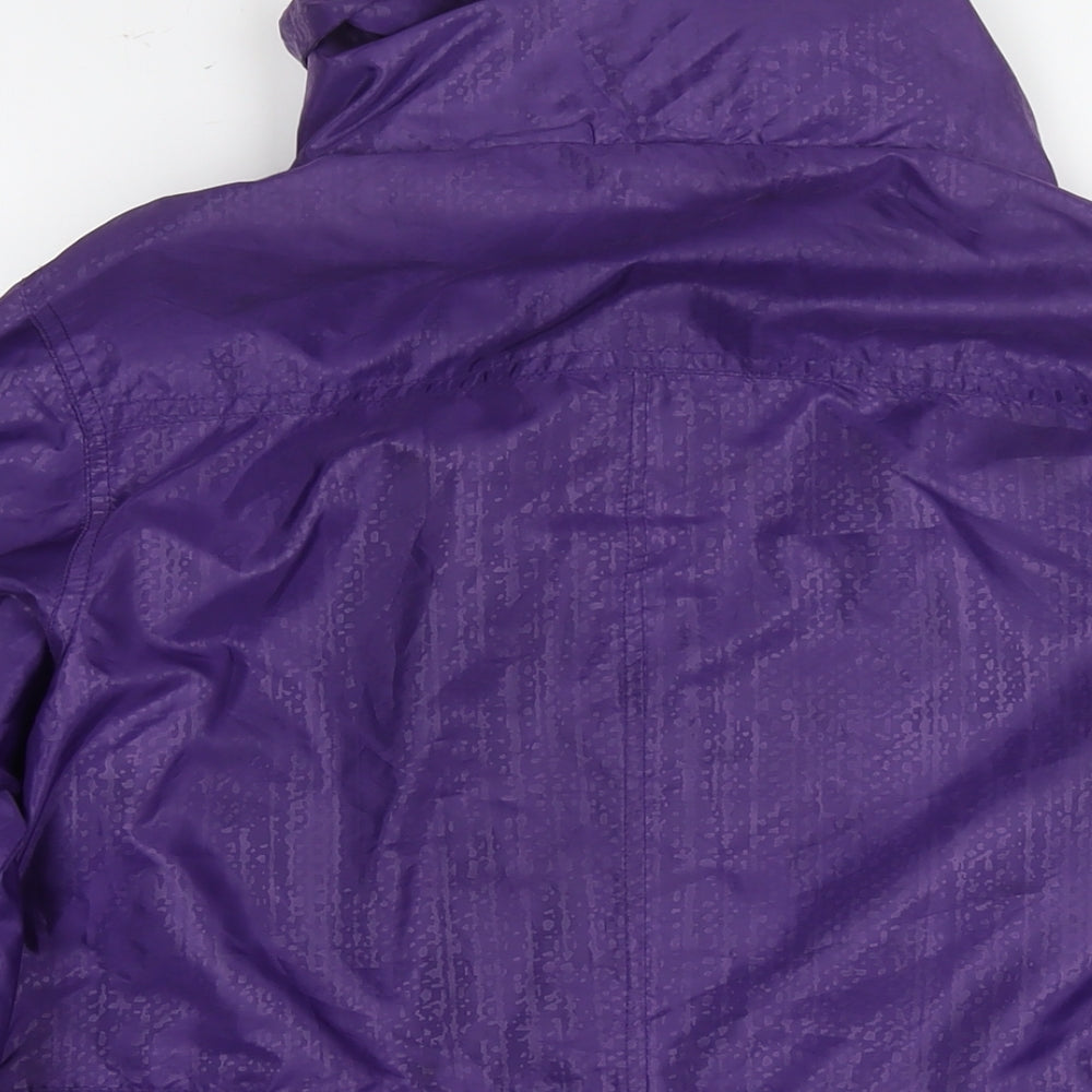 EWM Womens Purple Rain Coat Jacket Size 12 Zip
