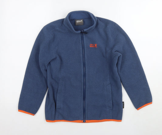 Jack Wolfskin Boys Blue Jacket Size 9-10 Years Zip - Age 9-11 Years