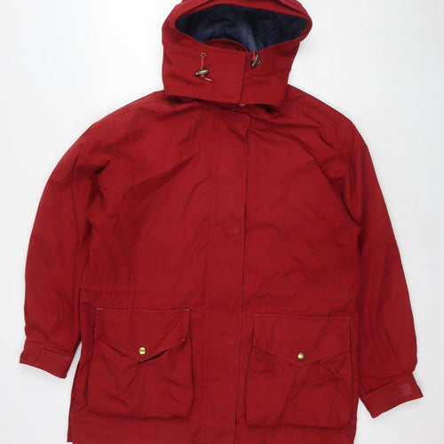 Lands' End Womens Red Jacket Size 10 Zip - Size 10-12
