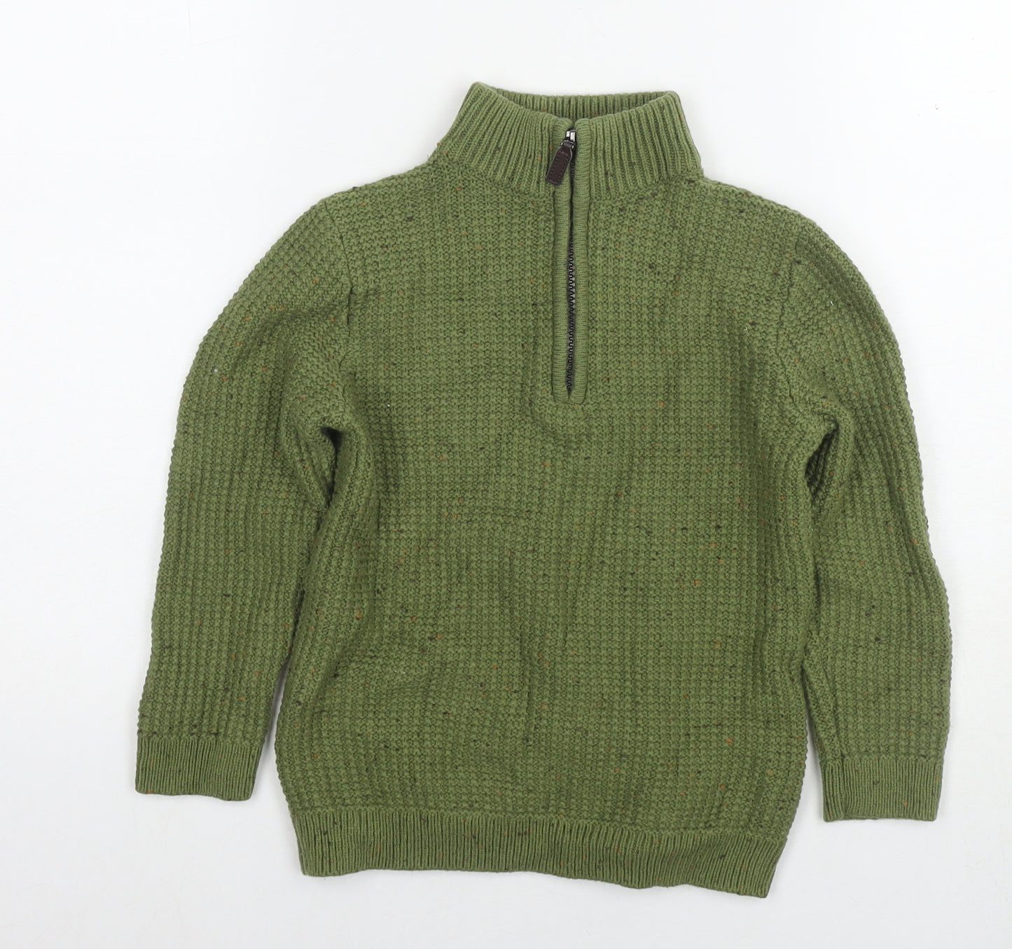 John Lewis Boys Green Round Neck Cotton Pullover Jumper Size 6 Years Pullover