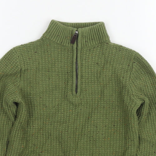 John Lewis Boys Green Round Neck Cotton Pullover Jumper Size 6 Years Pullover