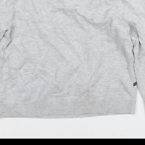 H&M Boys Grey Round Neck Cotton Pullover Jumper Size 5-6 Years Pullover - Dinosaurs