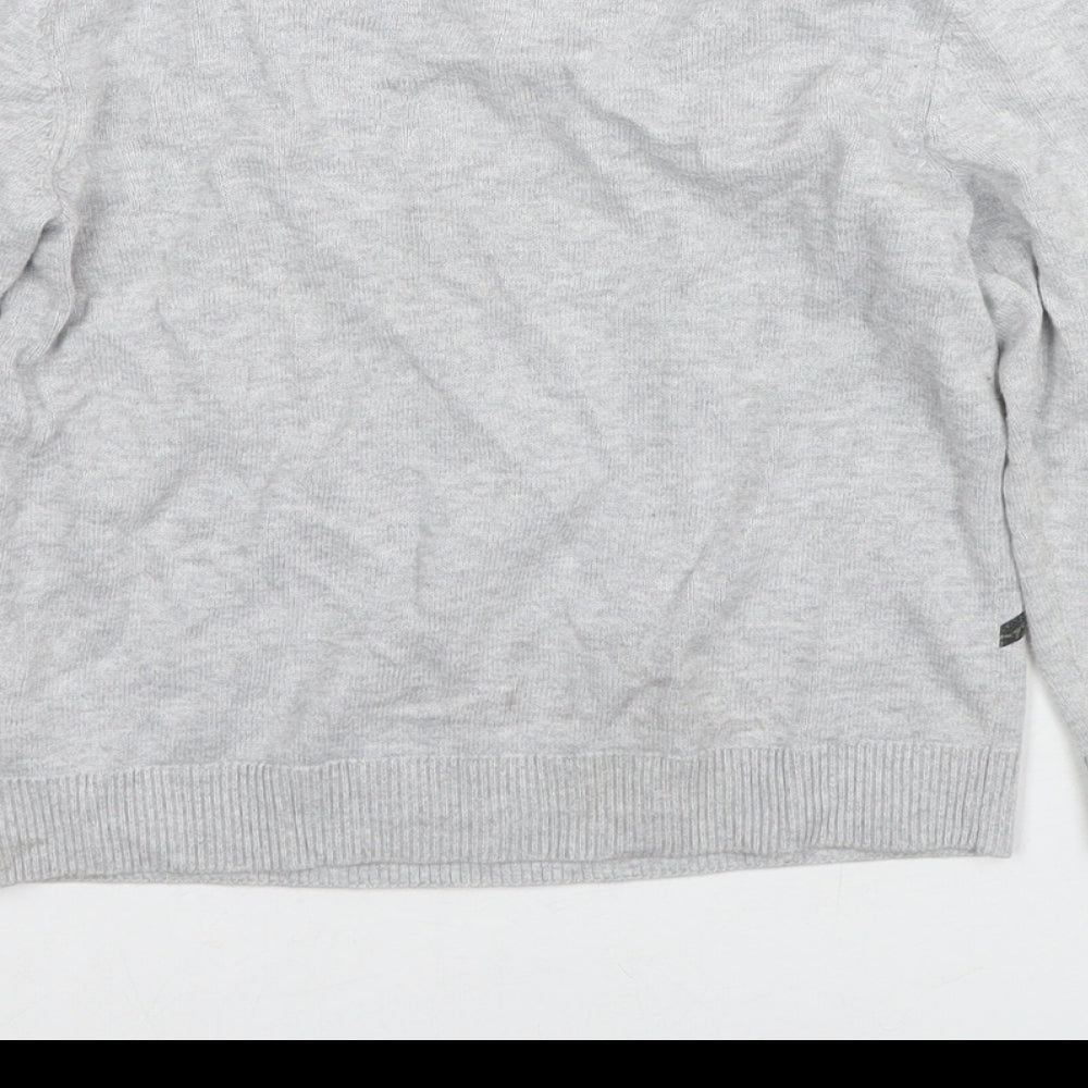 H&M Boys Grey Round Neck Cotton Pullover Jumper Size 5-6 Years Pullover - Dinosaurs