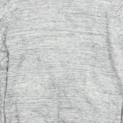 H&M Womens Grey Round Neck Acrylic Pullover Jumper Size M