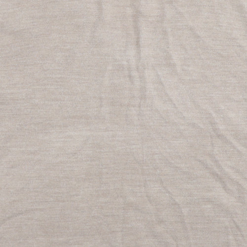 Bonmarché Womens Beige V-Neck Acrylic Pullover Jumper Size 16 - Size 16-18