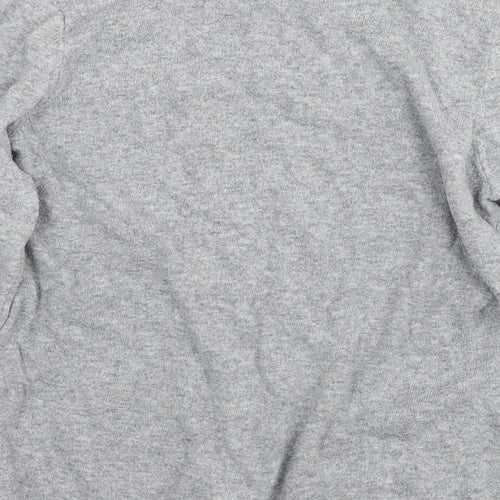 Bonmarché Womens Grey Round Neck Polyester Pullover Jumper Size L - Jeweled Detail
