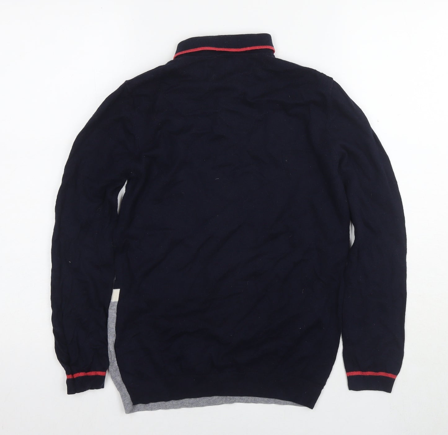 Autograph Boys Blue Collared Wool Pullover Jumper Size 11-12 Years Pullover