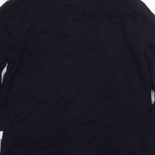 Autograph Boys Blue Collared Wool Pullover Jumper Size 11-12 Years Pullover