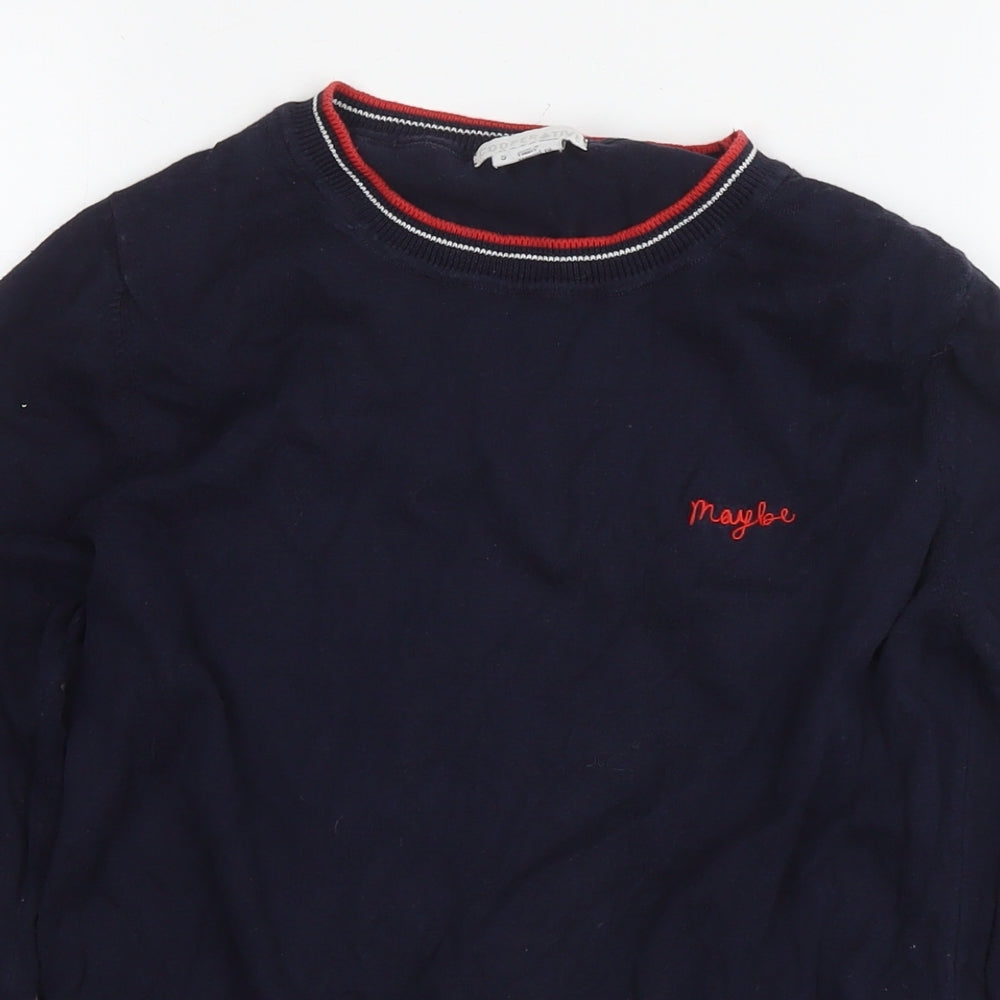 Cooperative Womens Blue Round Neck Cotton Pullover Jumper Size S - Maybe