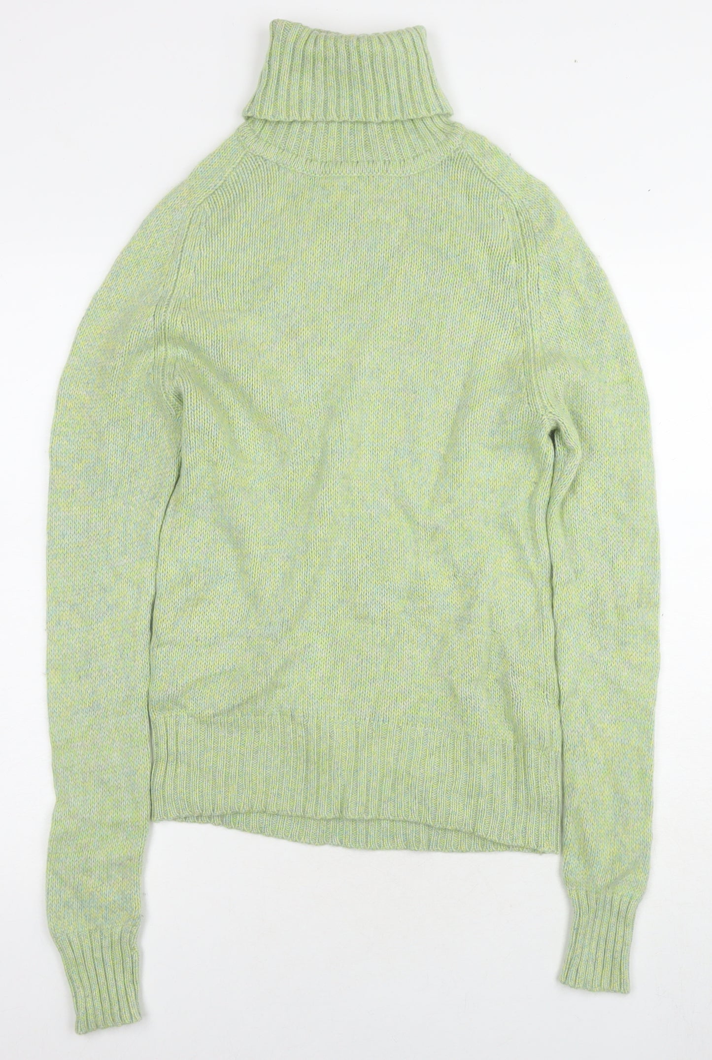 Marks and Spencer Womens Green Roll Neck Cashmere Pullover Jumper Size 10