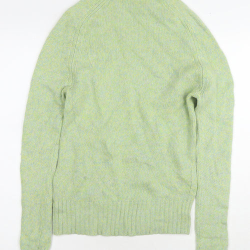 Marks and Spencer Womens Green Roll Neck Cashmere Pullover Jumper Size 10