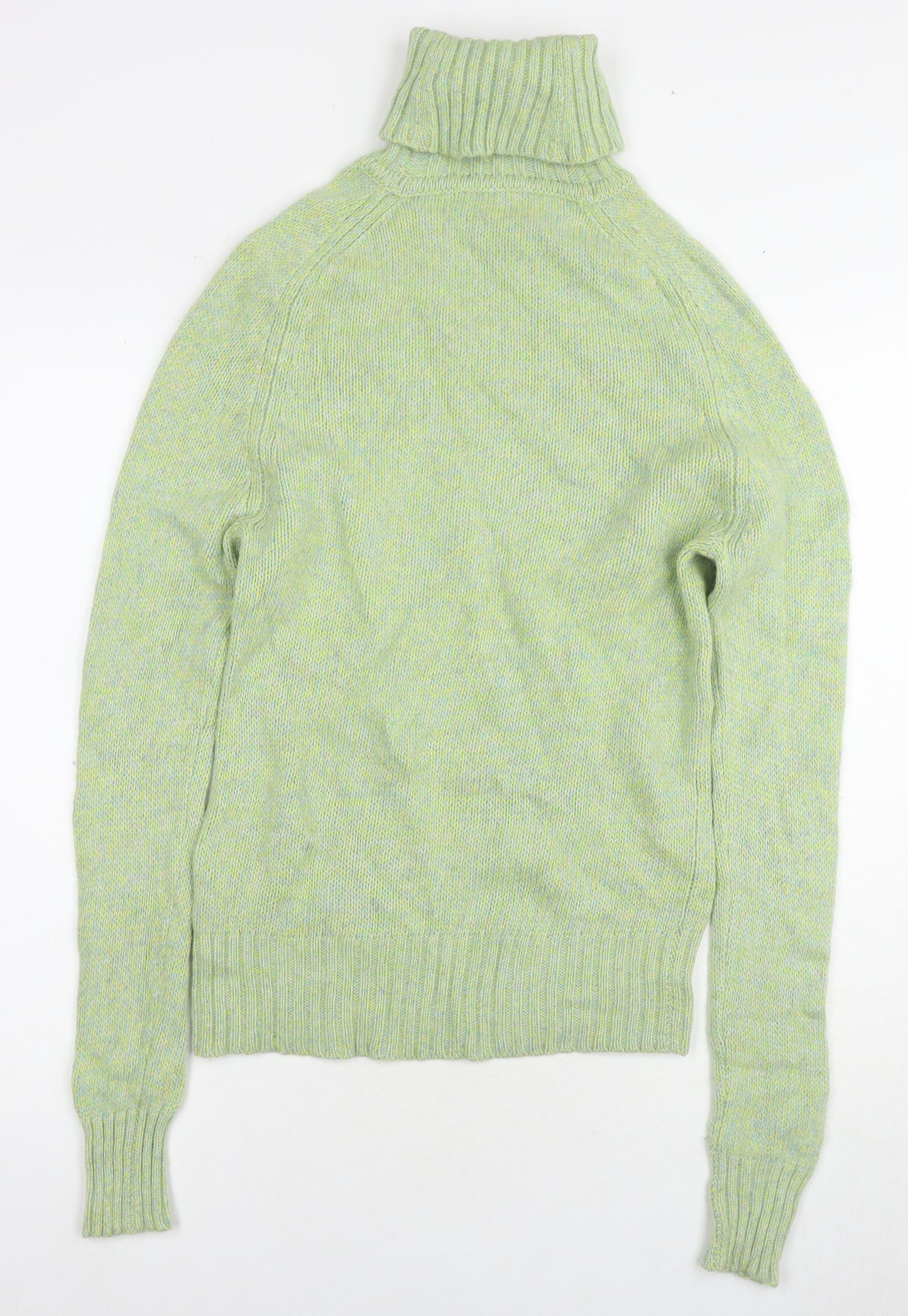 Marks and Spencer Womens Green Roll Neck Cashmere Pullover Jumper Size 10